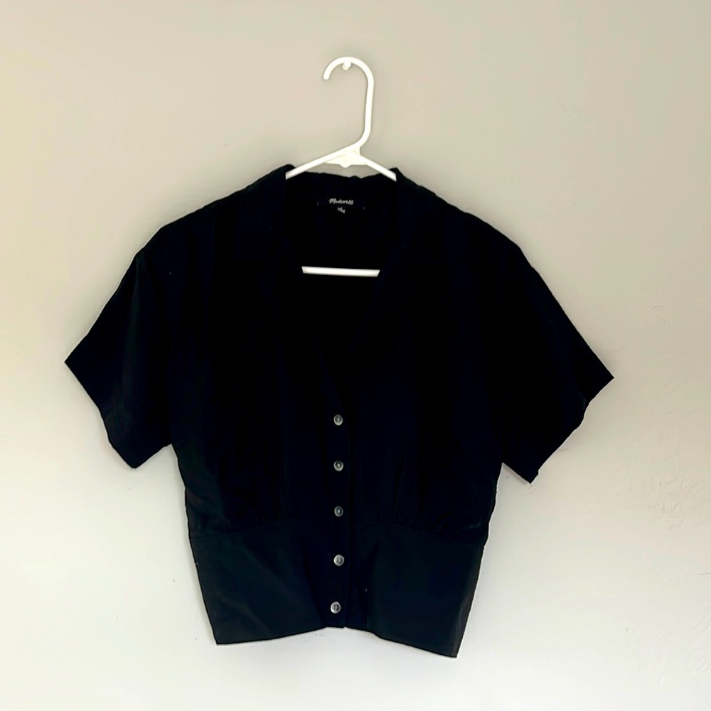 Madewell cropped button down